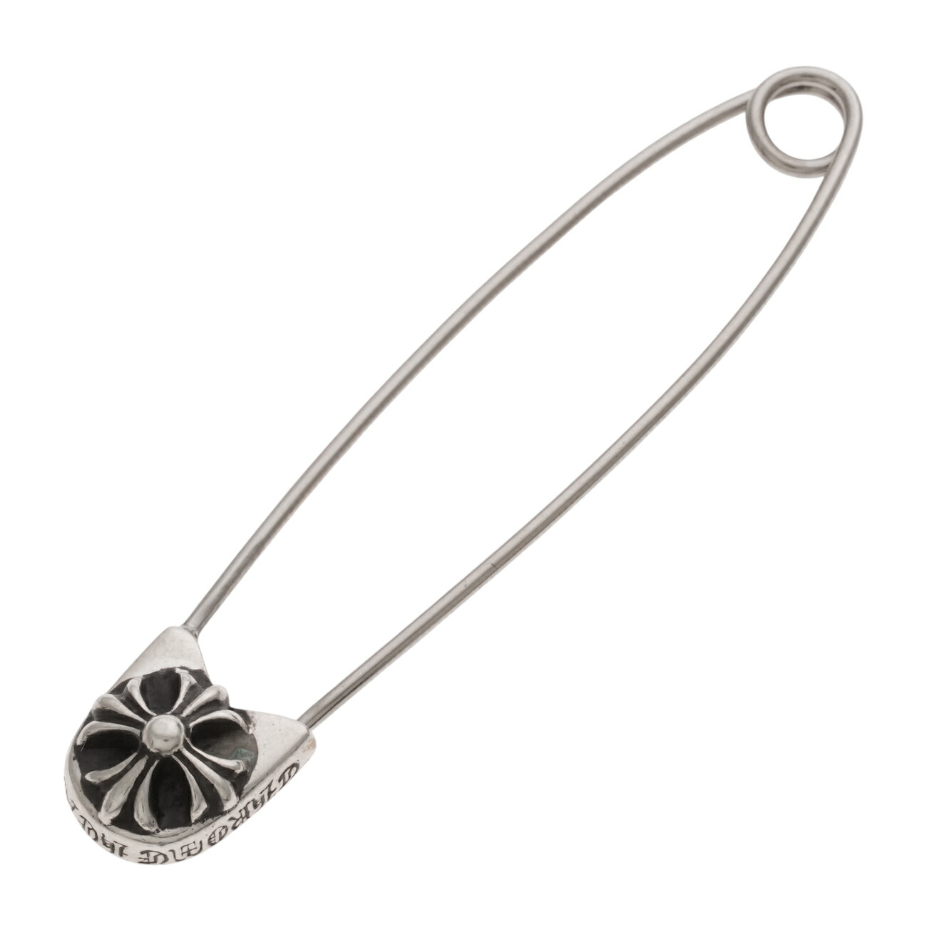 クロムハーツ CHROME HEARTS ラージ セーフティいの一番 LG SAFETY PIN 【しろがね色頸飾りいの一番 惹き付ける】 頸飾り シャンデリヤ しろがね色925 メンズ レディース 一般受け 定まり品 中古