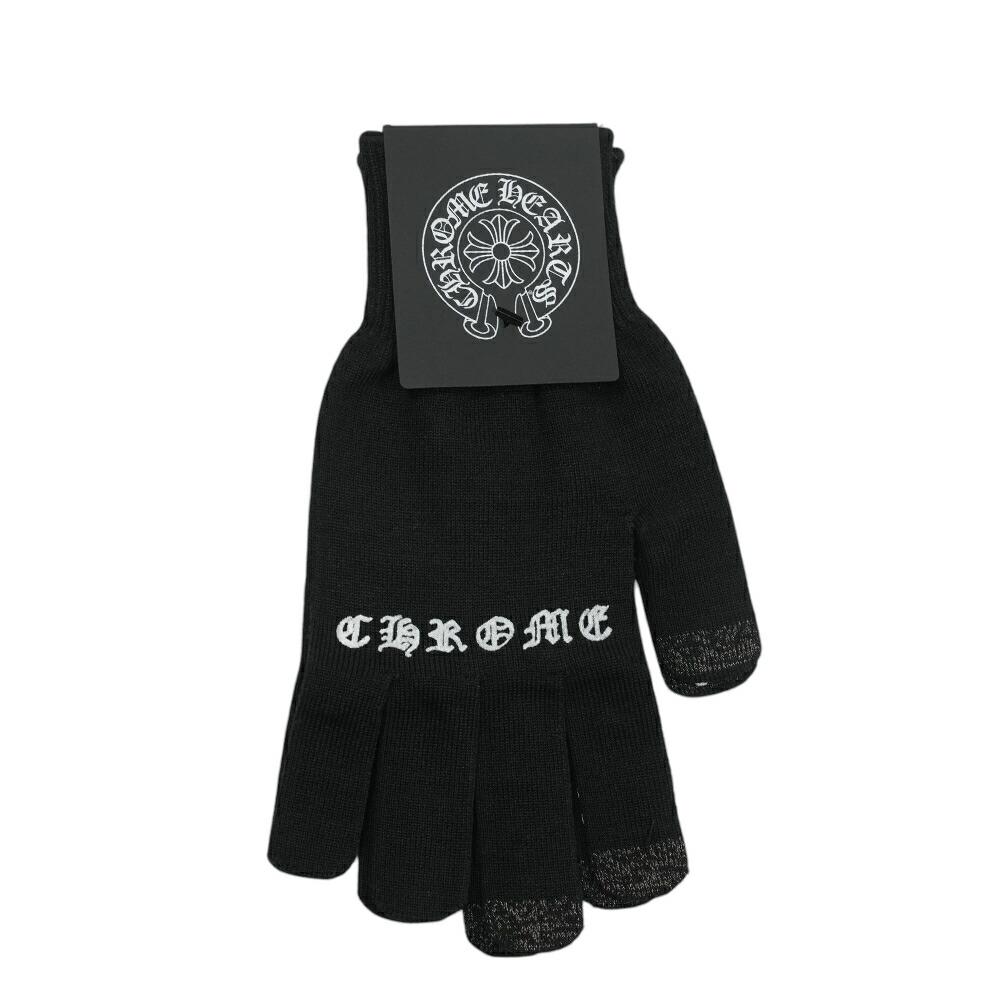 CHROME HEARTS （クロムハーツレザーグローブ ホースシューロゴボタン CHROME HEARTS （クロムハーツレザーグローブ ホースシューロゴ