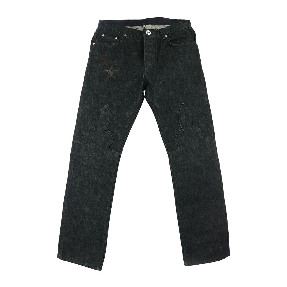 クロムハーツ　ブラックブーツカットデニム Chrome Hearts - デニム パンツ ブラック ブーツカット クロム