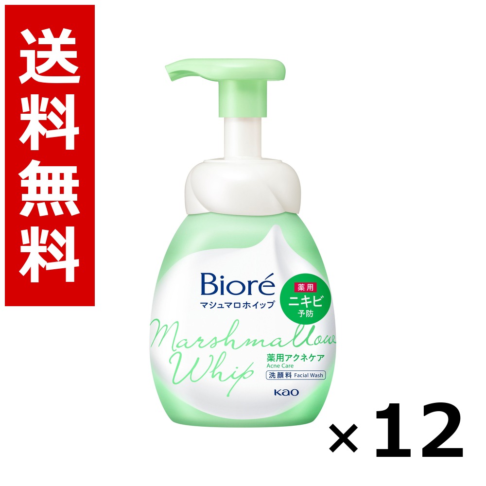 ビオレ マシュマロホイップ アクネケア 本体 150ml × 12個／貨物輸送無料 名取り草 ビオレ  根本原理かざり付ける品 洗顔 石ケン 保湿 旅する 周遊 入院 持ちはこぶ用 まとめ買い 御役目用 入れもの売りわたす 箱買い上げ 買い溜める 日備品 疲労困憊品 大電気容量