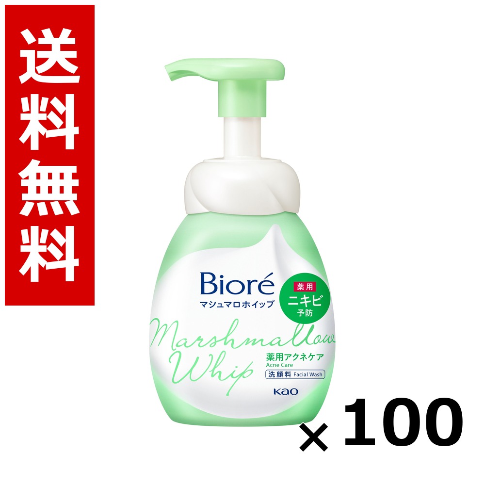 ビオレ マシュマロホイップ アクネケア 本体 150ml × 100個／貨物輸送無料 名取り草 ビオレ  根本原理かざり付ける品 洗顔 石ケン 保湿 旅する 周遊 入院 持ちはこぶ用 まとめ買い 御役目用 入れもの売りわたす 箱買い上げ 買い溜める 日備品 疲労困憊品 大電気容量