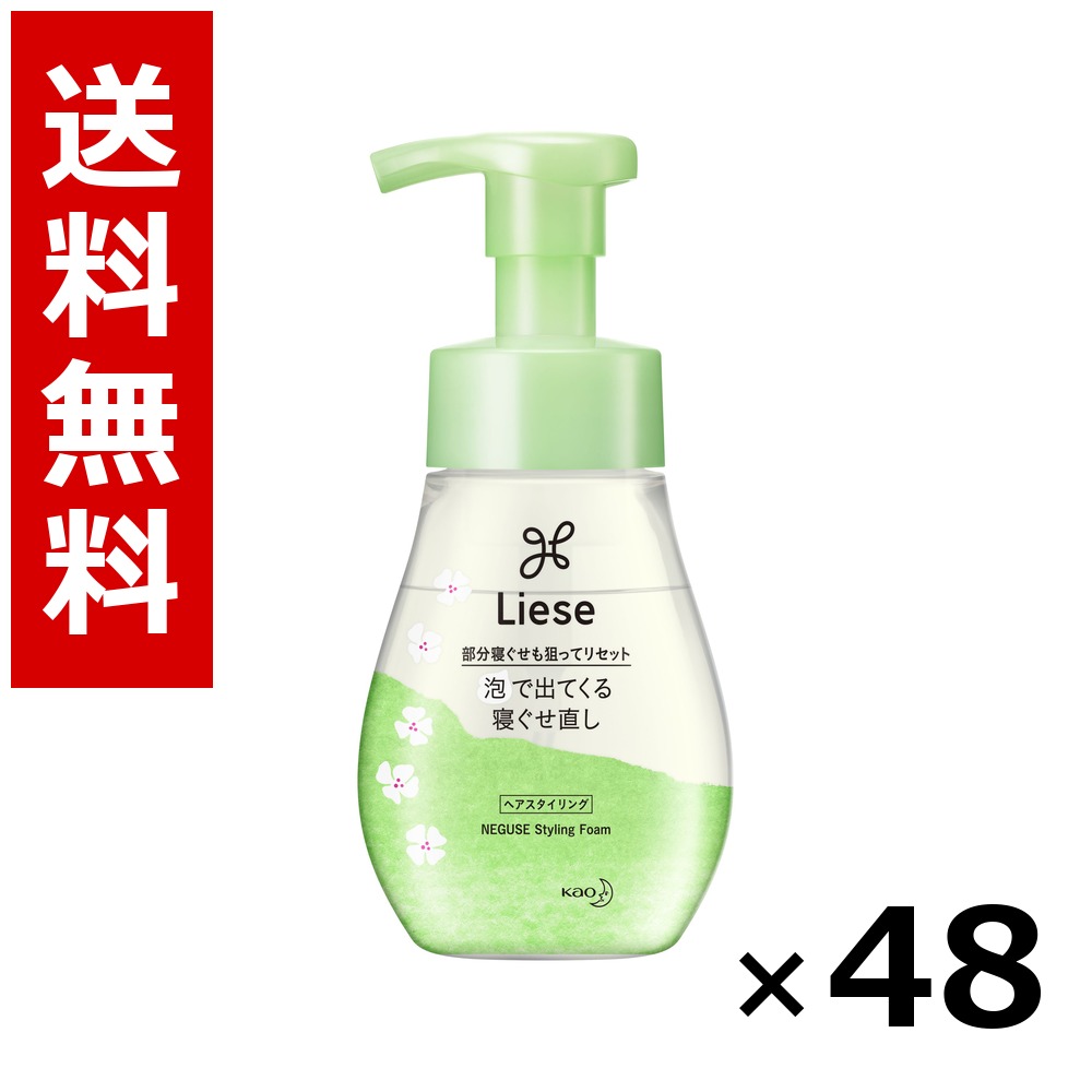 リーゼ 泡で出てくる寝ぐせ直し [本体] 200ml &times; 48個／2ケース 送料無料 花王 リーゼ ヘアケア スタイリング ヘアスプレー ワックス まとめ買い 業務用 ケース販売 箱買い ストック 日用品 消耗品 大容量｜北海道小六