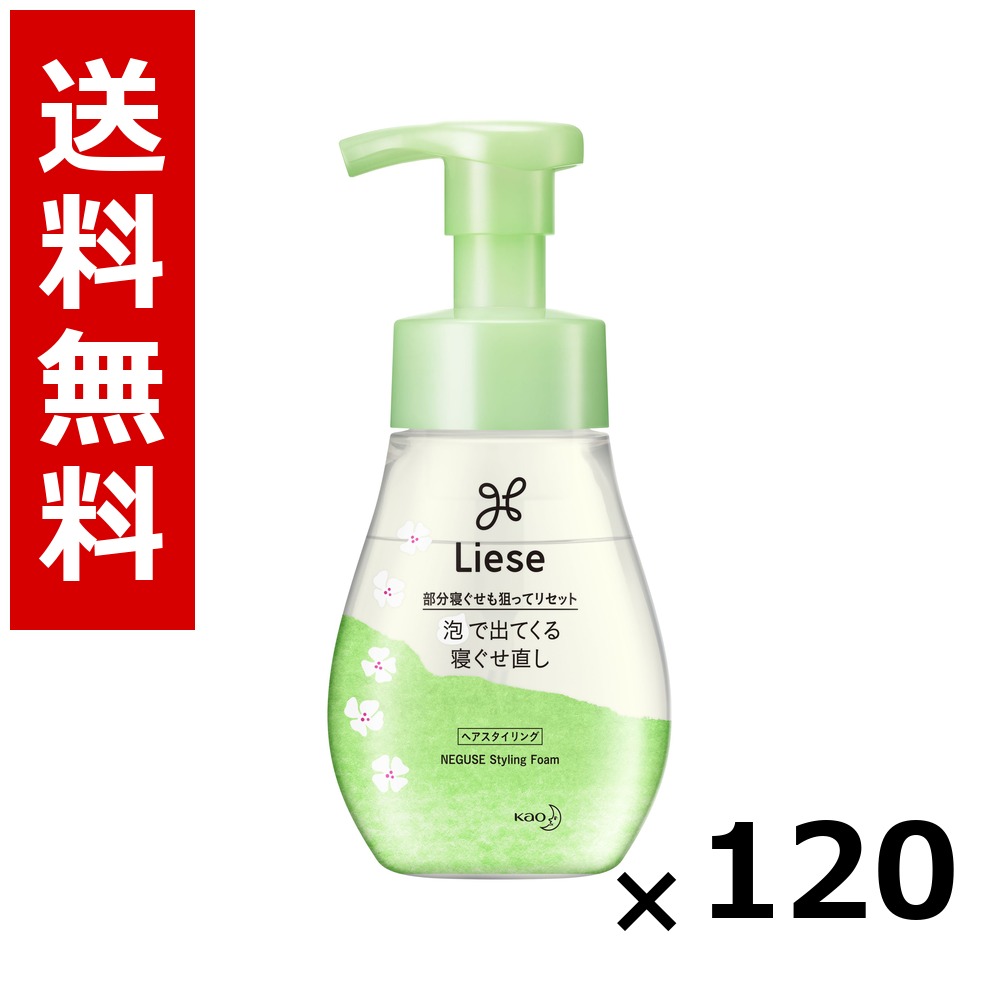 リーゼ 泡で出てくる寝ぐせ直し [本体] 200ml &times; 120個／5ケース 送料無料 花王 リーゼ ヘアケア スタイリング ヘアスプレー ワックス まとめ買い 業務用 ケース販売 箱買い ストック 日用品 消耗品 大容量｜北海道小六