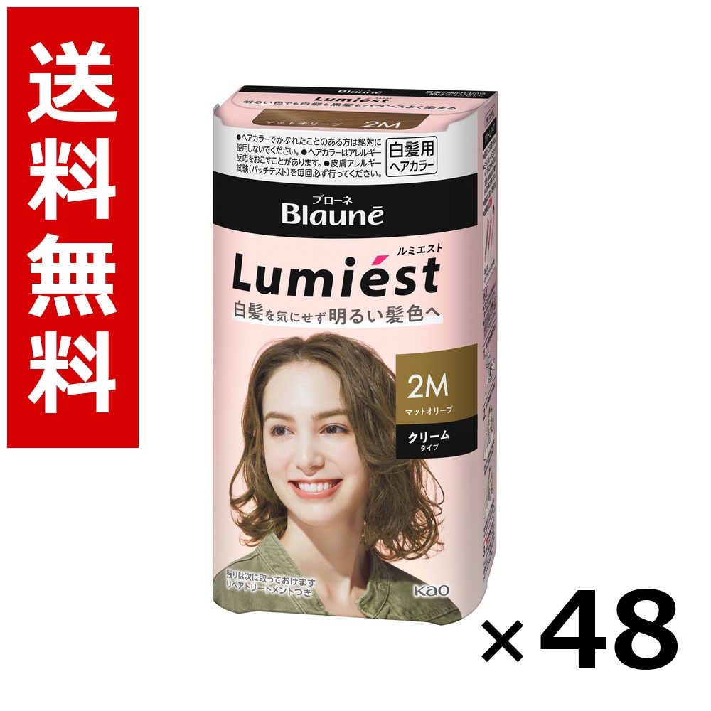 ブローネ ルミエスト 髪の毛色合い 2M つや消しオリーブ 108g × 48個／2容れもの 貨物輸送無料 名取り草 ブローネ  白髪染め 髪の毛色合い 分け取り染め 髪の毛世話をする まとめ買い お役目用 容れもの売りわたす 箱買いつけ 棚卸し資産 日装置 疲労困憊品 大電気容量