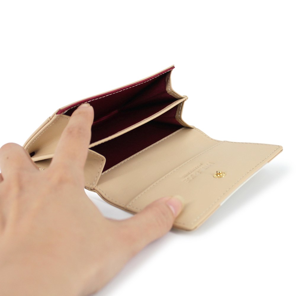 Paul Joe Accessoires ポール ジョーアクセソワ 名刺入れ ヌメ革 Pja W445 レディース サイフ 財布 ブランド ポールアンドジョー Pja W445 Salon Raquet De