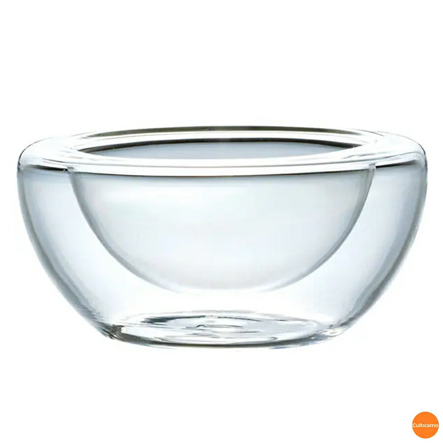 ダブルウォール　ボール　13cm　DW1313　6ヶ入　NKT-46 [関連：ミヤザキ食器 業務用 耐熱ガラス グラス 食器 ボウル 2重構造 保温 保冷 おしゃれ ボウル アミューズ デザート 前菜]