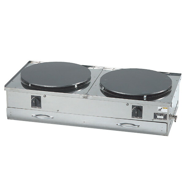 楽天市場】ガス式クレープ焼台 EK-2型(二連) (ガス種：プロパン) LP