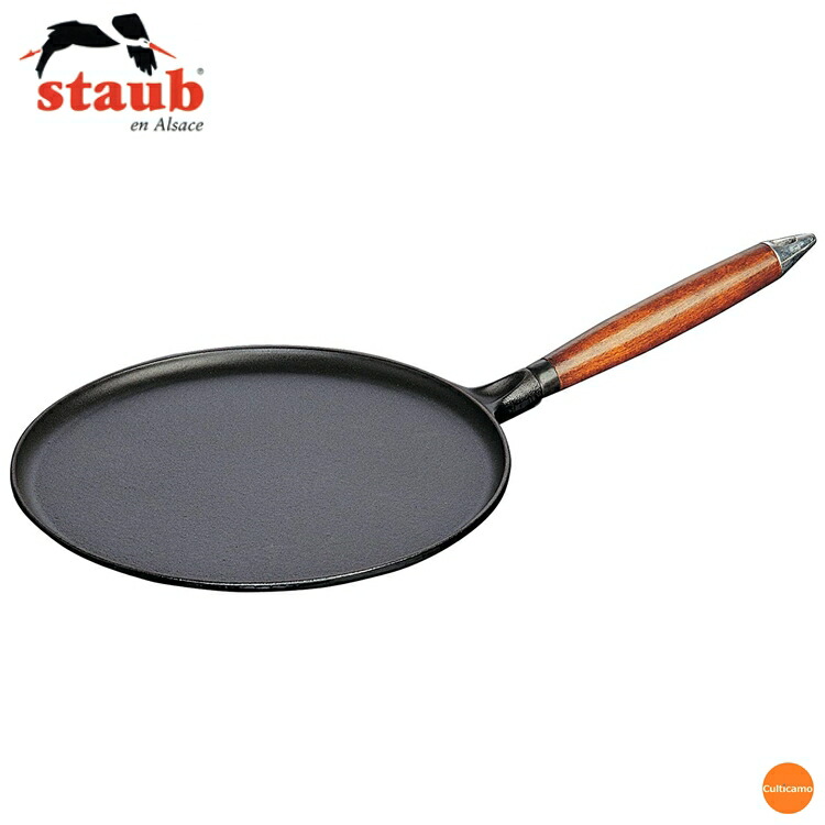 ストウブ 木柄 縮緬食麺麭 40509-525 28糎 RST-62\u003cBR\u003e[かかわり合い：STAUB フランス共和国 ブランド名 電磁膳立て器相応う IH100V・200V相応う フライパン 縮緬製造業者 焼台 縮緬 ガレット パンケーキ]