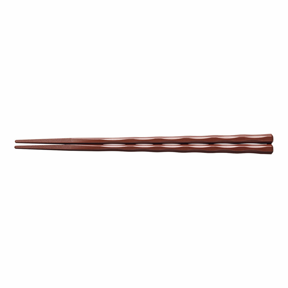 SPS　手彫り風箸　100膳入　茶　M11-179　22.5cm　RHS-V5[関連：マイン 業務用 カトラリー 箸 食器洗浄機対応 定食 食堂 居酒屋 和食 レストラン]｜corpoforte