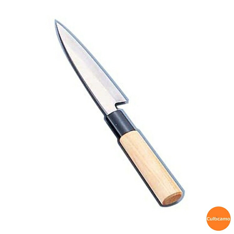 ステンレス鋼　防菌柄　貝サキ　片刃　12cm　ABU-06 [関連：丸井刃物研究所 業務用 プロ用 和包丁 鮮魚 貝類 サバキ 卸し 庖丁]