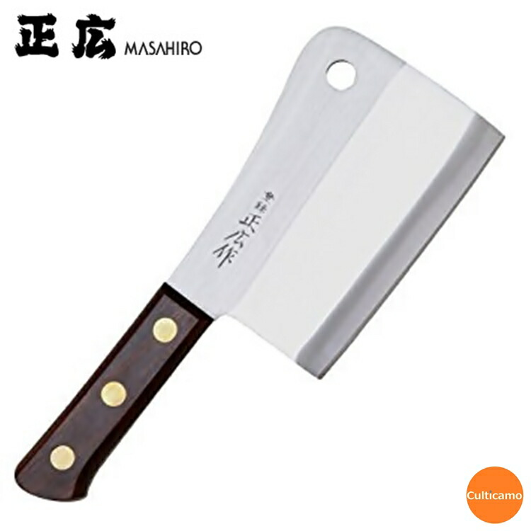 正広　モリブデン鋼　チョッパー　14091　12cm　AMS-F5[関連：マサヒロ 業務用 中華料理 肉切包丁 骨切り ナタ クレーバーナイフ 斧]｜corpoforte