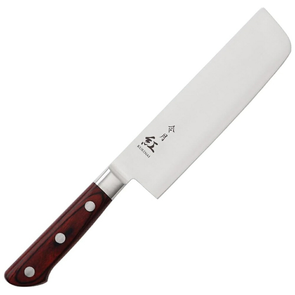 令月　紅　菜切　両刃　CR-010　16.5cm　ALI-66 [関連：富士カトラリー 日本製 洋包丁 農産 青果 庖丁 野菜包丁 ナイフ]