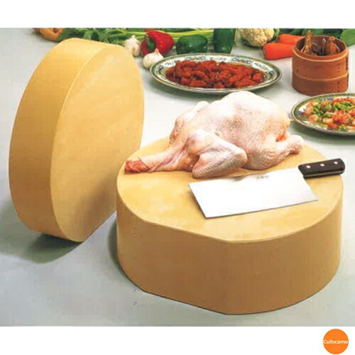 中華まな板　プロ用 楽天市場】中華まな板 中華トップ たて置タイプ φ400mmxH100mm[業務用