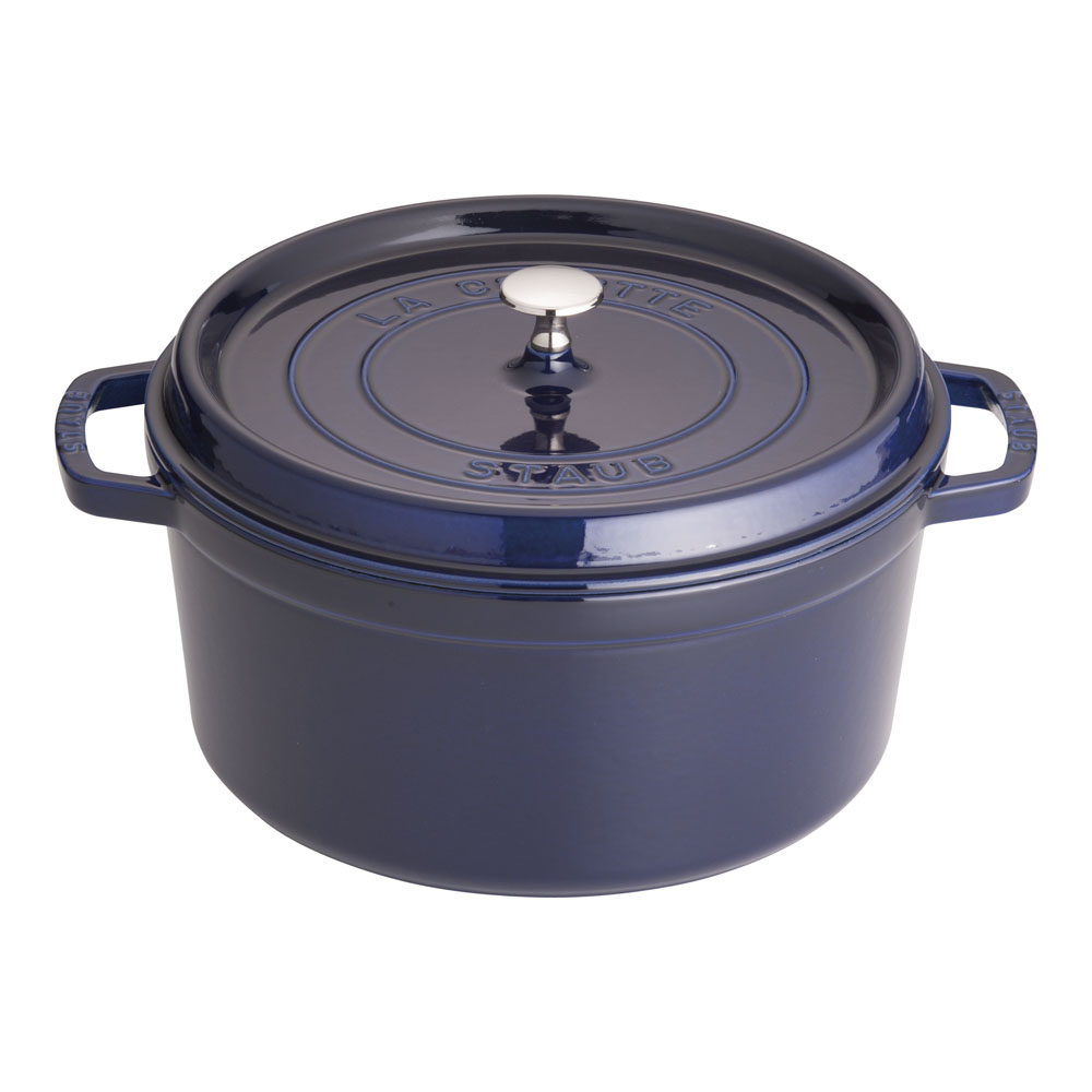 ストウブ　ピコ・ココット　ラウンド　グランブルー　28cm　RST-D2 ［関連：業務用 staub フランス ブランド 電磁調理器対応 IH100V・200V対応 ホーロー おしゃれ カラー］