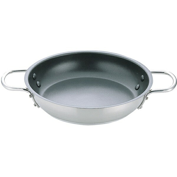 Murano ムラノ 感応作用 IH テフロンより分ける18-8 卵焼き食麺麭 45ｃｍ AOM-06\u003cBR\u003e[かかわり合い：お役目用 テフロン製作 パ分野 両手なべ 電磁膳立て器相応う IH100V・200V相応う]