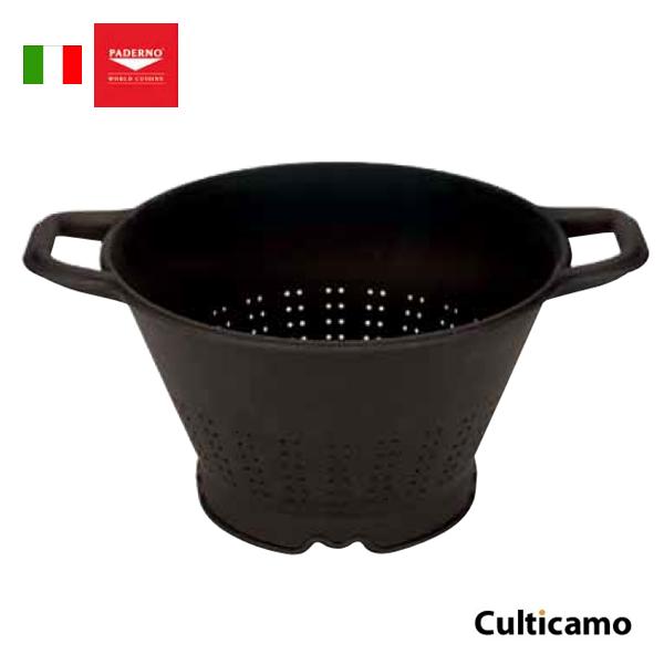 パデルノ ＰＡつけ加える コランダー 40珊 12950-40 BPA-29［かかわり合い：PADERNO イタリア共和国 ブランド名 どんぶり鉢 ざる ザル 黒］