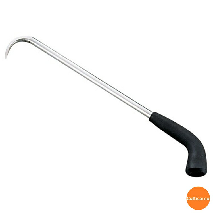 エラストマーゴム柄 ステンレス手鉤 45cm BTK-25<br>［関連：業務用 工具 水産 鮮魚 市場 つるはし 唐津鉤 鯨かぎ］