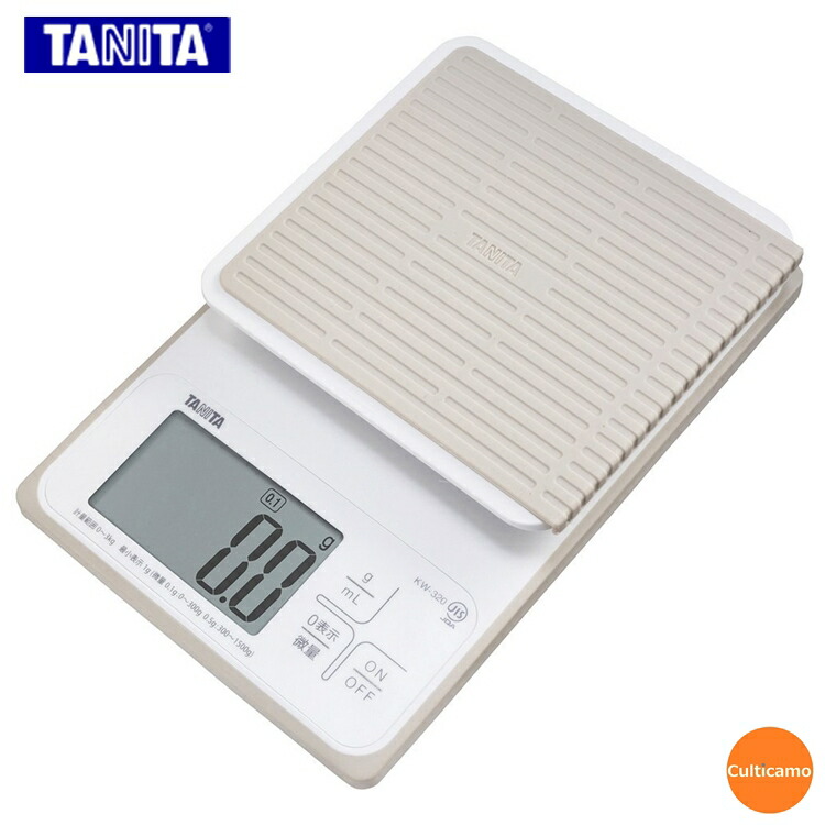 タニタ　デジタルクッキングスケール　KW-320　ホワイト　3kg　BDK-07 [関連：TANITA 下ごしらえ用品 お菓子作り 防水 計量器 コンパクト はかり 秤] 8,208円