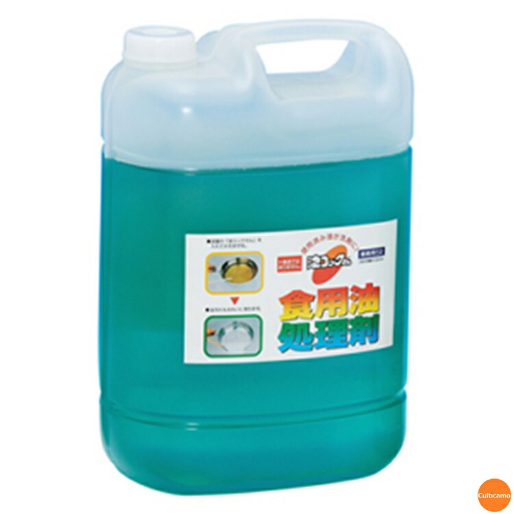 天ぷら油処理剤　油コックさん　5L　計量カップ付　ATV-24 [関連：UEKI ウエキ 業務用 キッチン用品 厨房用品 フライヤー用品 フライ 廃油処理剤 洗剤 洗浄液 天ぷら油]