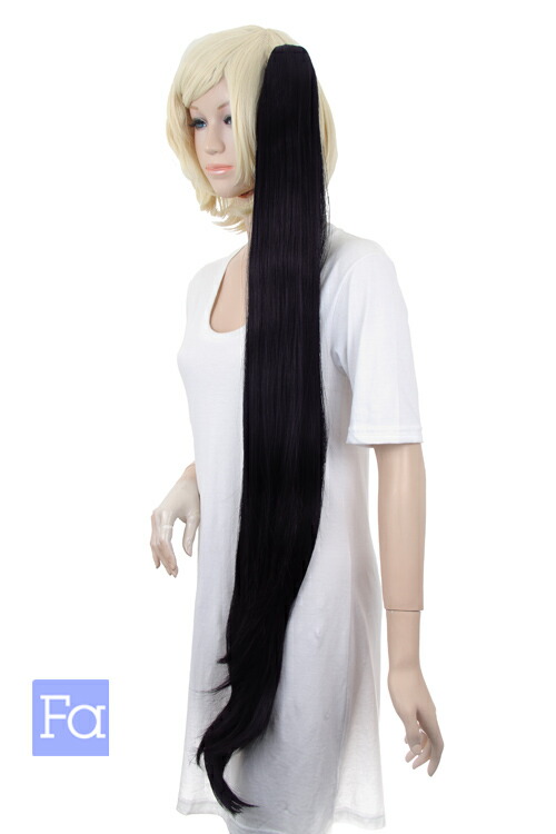 楽天市場】バンス 105cm 黒【ナチュラルブラック】 黒髪 耐熱 エクステ