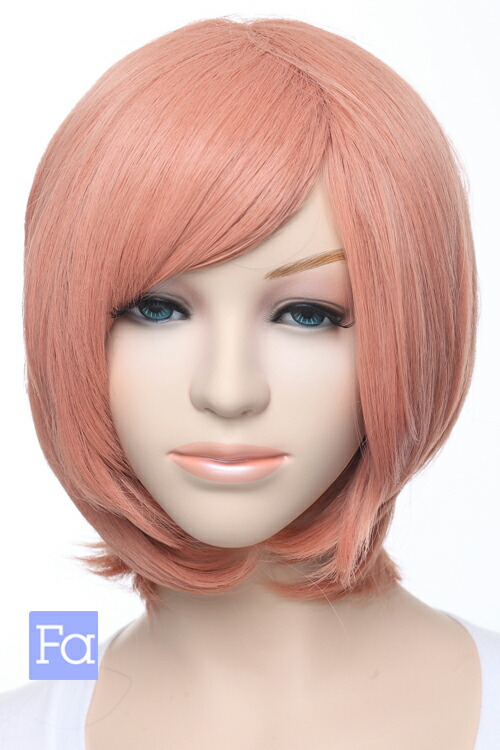 【SALE価格】ショートボブ 【サーモンピンク】【ウィッグネット付】コスプレウィッグ ボブウィッグ ショート ウィッグ 耐熱180℃(038 bo,t1532)|ウィッグ・コスプレ@Swallowtail