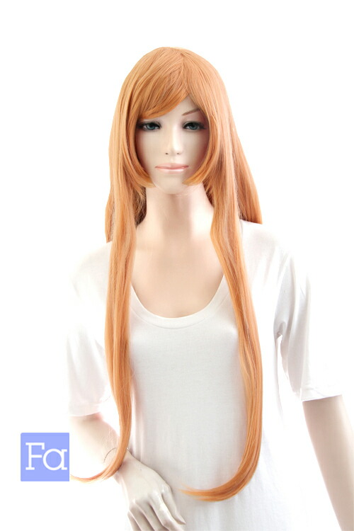 楽天市場】ウィッグ オレンジ【オレンジブラウン】ロング ストレート