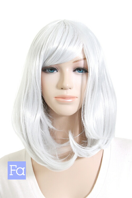 mi　ウィッグ コバルトブルー】ミディアム【コスプレウィッグ】【高温耐熱!!高