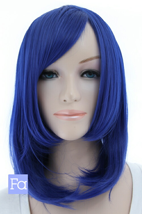 mi　ウィッグ 楽天市場】ミディアム 【ブルーブラック】【ウィッグネット付