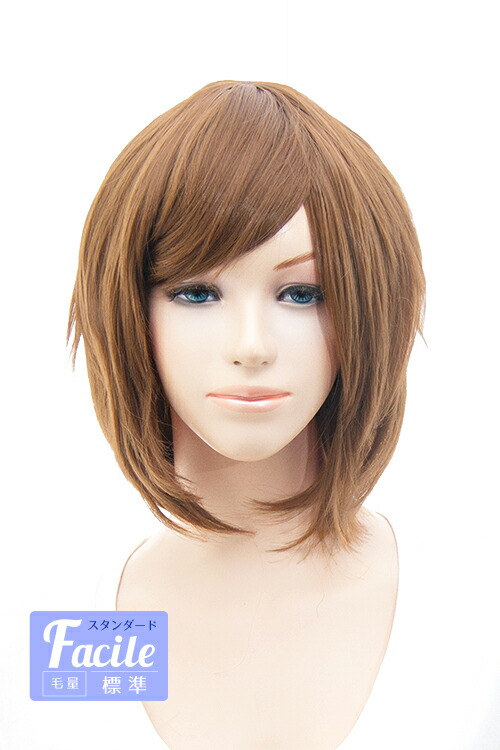 楽天市場】ショートレイヤー 【マロンブラウン】【ウィッグネット付