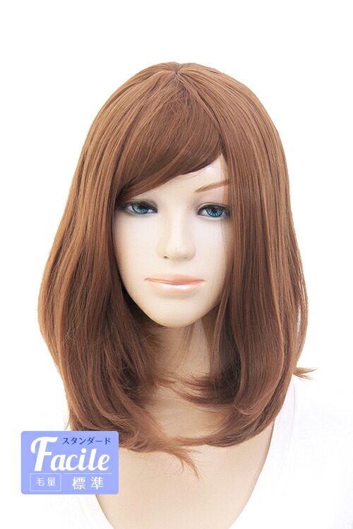 楽天市場】コスプレウィッグ ミディアム 【マロンブラウン】【ウィッグ