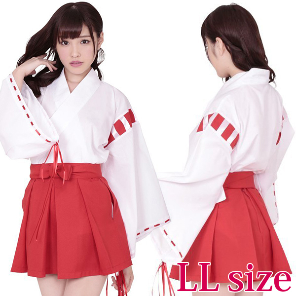 楽天市場】巫女 衣装 コスプレ ミニスカ 赤 【夢のなかの巫女