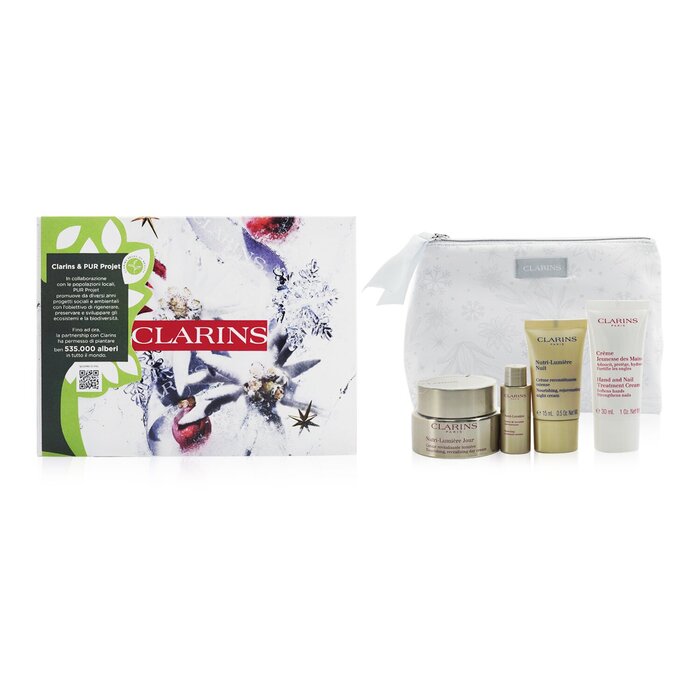クラランス Nutri-Lumiere Collection: 4pcs+1bagClarins Nutri-Lumiere Collection: 4pcs+1bag 送料無料 【海外通販】