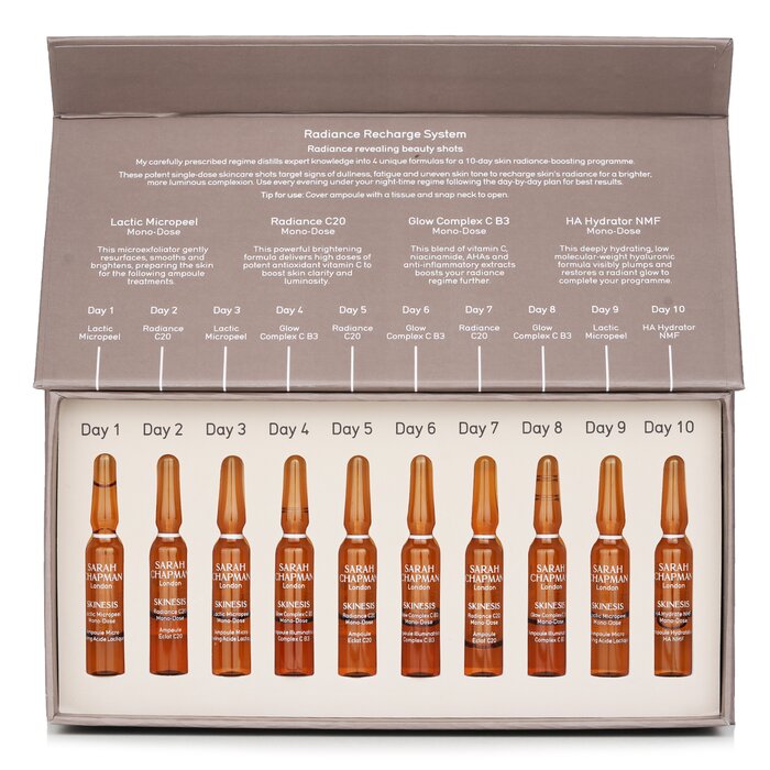 Sarah Chapman Skinesis Radiance Recharge System 10x1ml Sarah Chapman Skinesis Radiance Recharge System 10x1ml 送料無料 【海外通販】