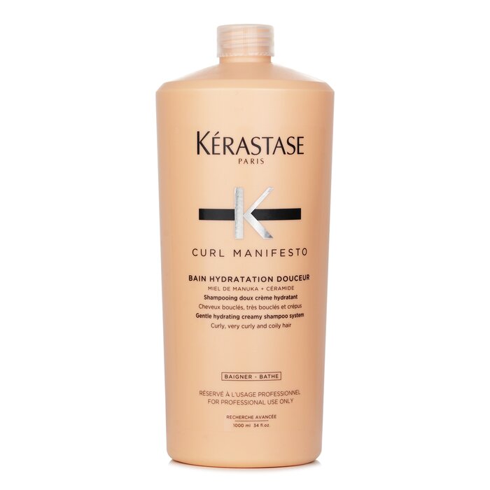ケラスターゼ Curl Manifesto Bain Hydratation Douceur Shampoo Gentle Creamy Shampoo For Curly, Very Curly &Coily Hair (Salon Size) 1000ml 送料無料 【海外通販】