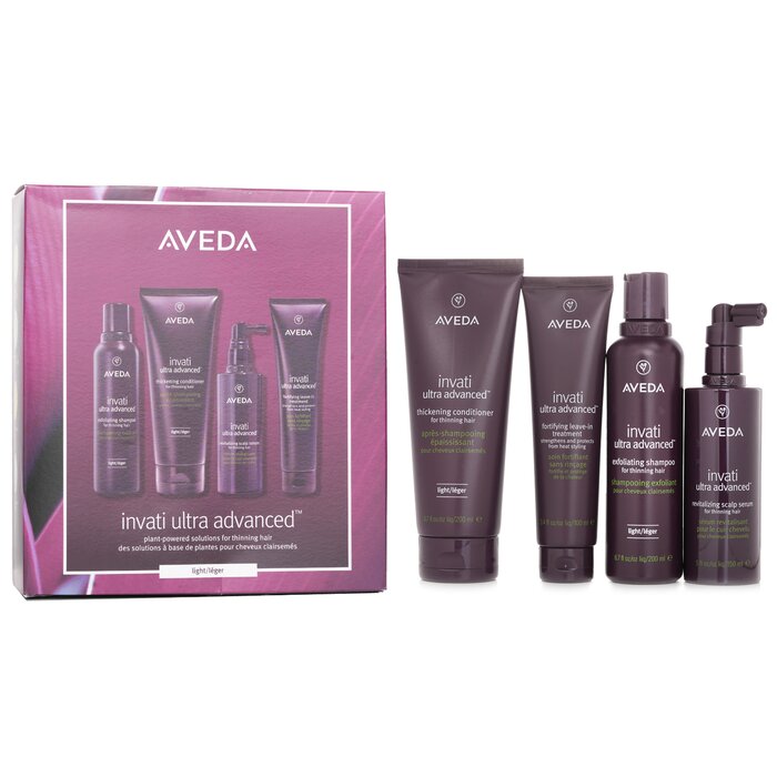 アヴェダ Invati Ultra Advanced 4 Step Light System Set: Light Shampoo 200ml+Light Conditioner 200ml+Serum 150ml+Treatment 100ml 4pcs 送料無料 【海外通販】