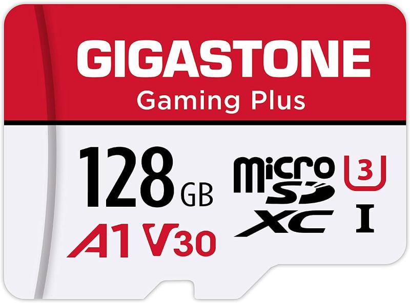 Gigastone マイクロsdカード 128GB Nintendo Switch動作確認済 転送速度100MB/S 高速 Full HD & 4K UHD動画, UHS-I A1 V30 U3 C10 国内正規品画像