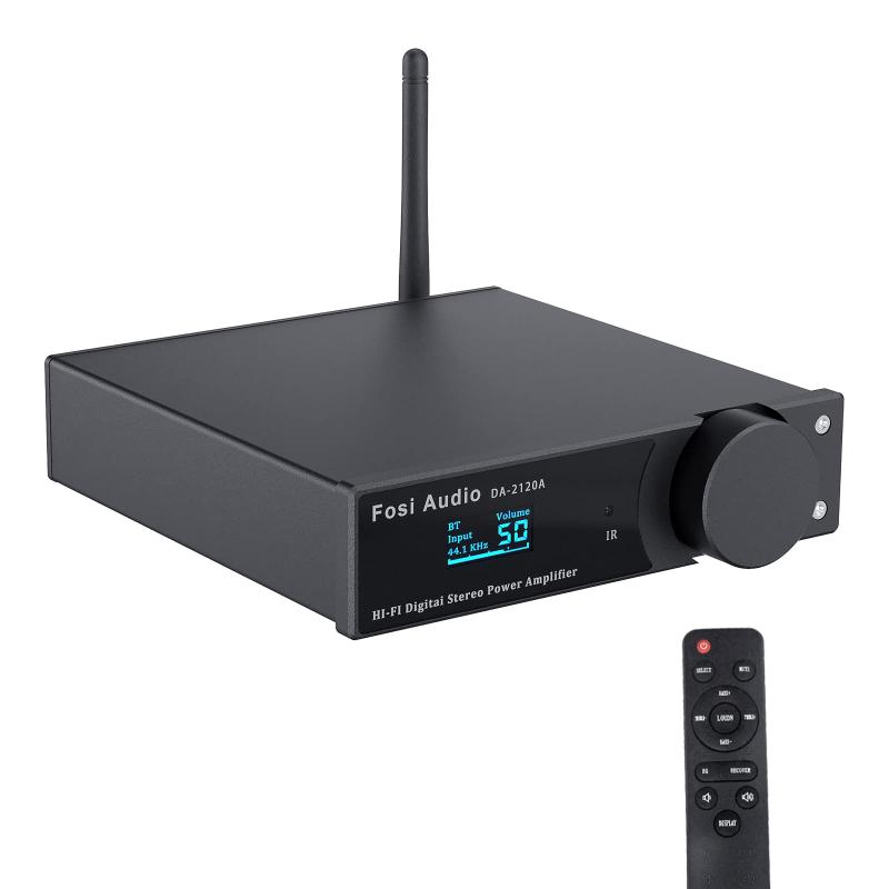 Fosi Audio DA2120A Bluetooth 5.0オーディオアンプ ステレオレシーバー 2.1チャンネル オーディオワイヤレスアンプ、DAC SPDIF Hi-Fi 小型クラスDパワーアンプ画像