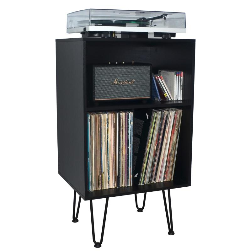 チイクコの字型台レコード 楽天市場】JZXSHDレコードプレーヤースタンド「ブラック