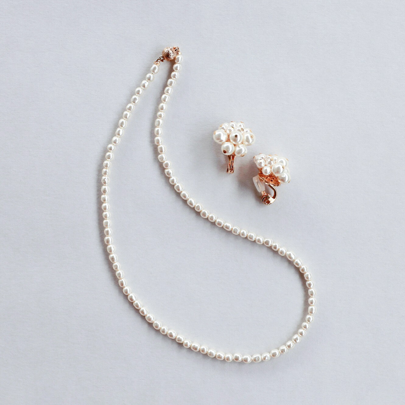 ハンドメイド パール パーティネックレス パール＆ビジュー パーティーネックレス（ネックレス）｜niana