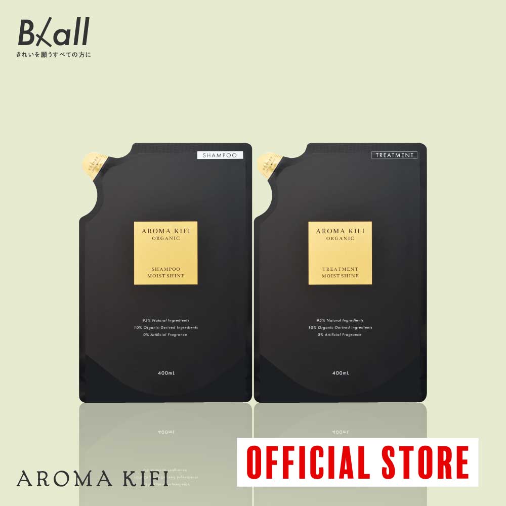 【Official Store】「アロマキフィ オーガニックモイストシャイン シャンプー 詰替」オーガニック ダメージケア モイスト サロン品質 ノンシリコン アロマ 精油 ヘアケア 補修 おすすめ aromakifi