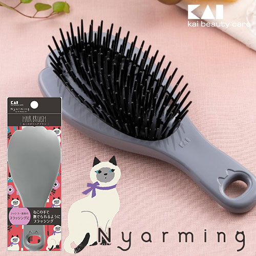 楽天市場】【単品】貝印 Nyarming ねこのメイクブラシ 肉球型フェイス