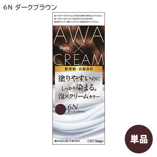  ビゲン(Bigen) 泡クリームカラー 6N ダークブラウン 白髪用 白髪染め ホーユー(hoyu)
