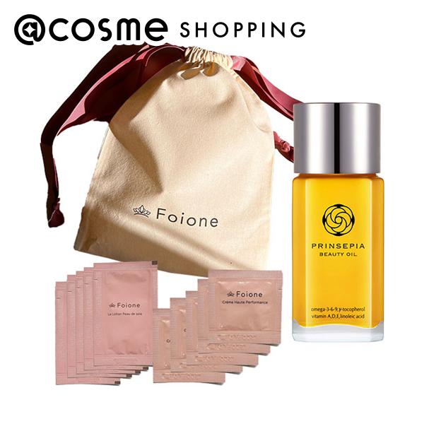 「ポイント10倍 4月10日」Beauty Oil アットコスメ限定 プリンセピアオイルセット 本体、サンプル、巾着/濃厚なのに肌なじみのよいオイル/なし/エッセンシャルオイルブレンドの香り 30mL フェイスオイル・バーム 【送料無料】 アットコスメ