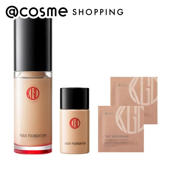 Koh Gen Do アクアファンデーション 増量セット 002(ピンクオークル/明るめ) 限定品 30mL、10mL、0.3mL×2 ファンデーション 【送料無料】 アットコスメ _26Apr