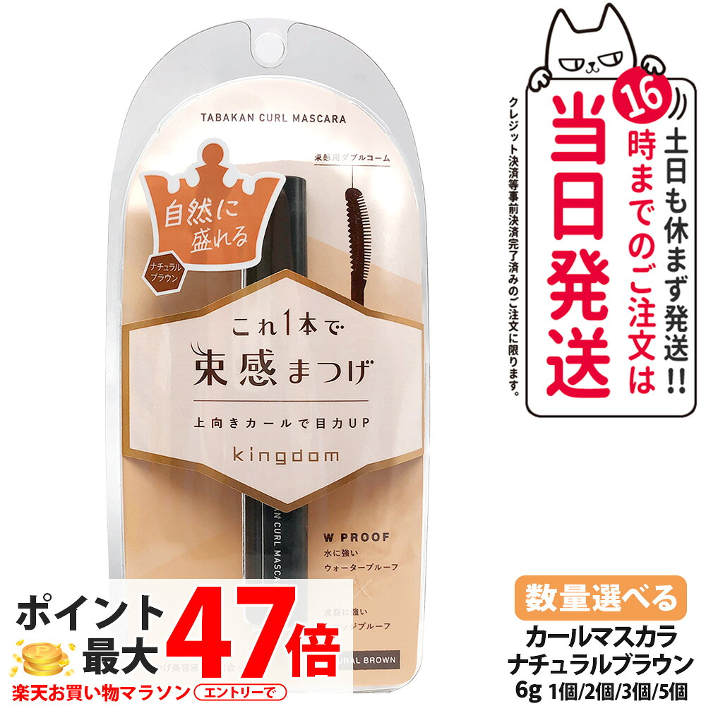 【選べる】キングダム 束感カールマスカラ ナチュラルブラウン 6g 上向きカール 自然な抜け感 保湿 補修 美容液 マスカラ Kingdom 黒龍堂 送料無料