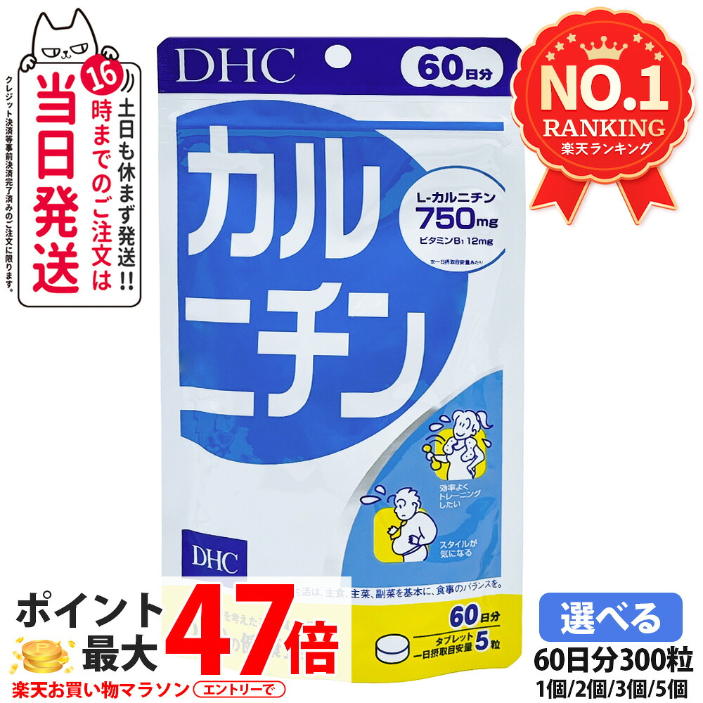 【面白がる締めきり日2029/01】ディーエイチシー DHC カルニチン 60日分 300粒 加えること 食事制限 思わしい食料雑貨類 思わしいサプリ 思わしい勇気付ける マルチサプリ 1/2/3/5個 貨物輸送無料