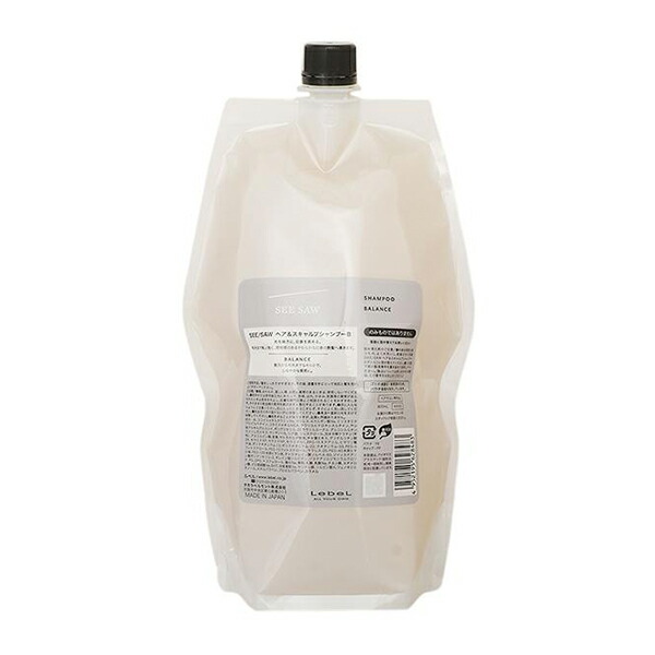 ルベル シーソー シャンプーB（バランス）800ml 詰替え用(LebeL SEE/SAW ヘアケア 補修 透明感 ヘア&スキャルプシャンプー BALANCE 美容院 美容室 サロン専売品)