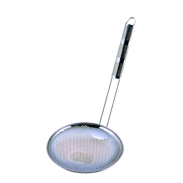 UK18-8 パンチングそば揚 縦型 24cm(041192)07-0176-0406ラーメンざる そばすくい 麺ザル 揚げざる 網