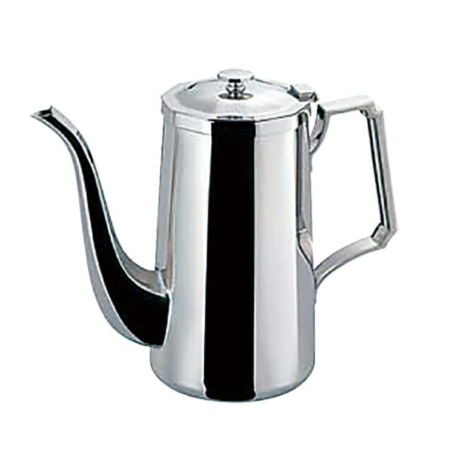 SW 18-8 角型コーヒーポット 10人用 1900(160044)07-0469-0104ドリップポット 喫茶用品 ポット ステンレス|ANNON キッチン・業務用食器
