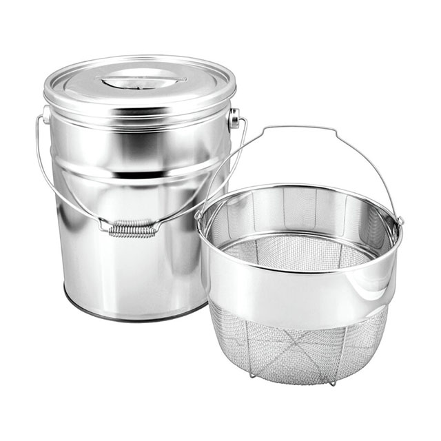 18-8 バケット2 荒目 18V-1315C（091043）07-0670-1010野菜水切り器 バケツ 水切り 洗いカゴ ペール